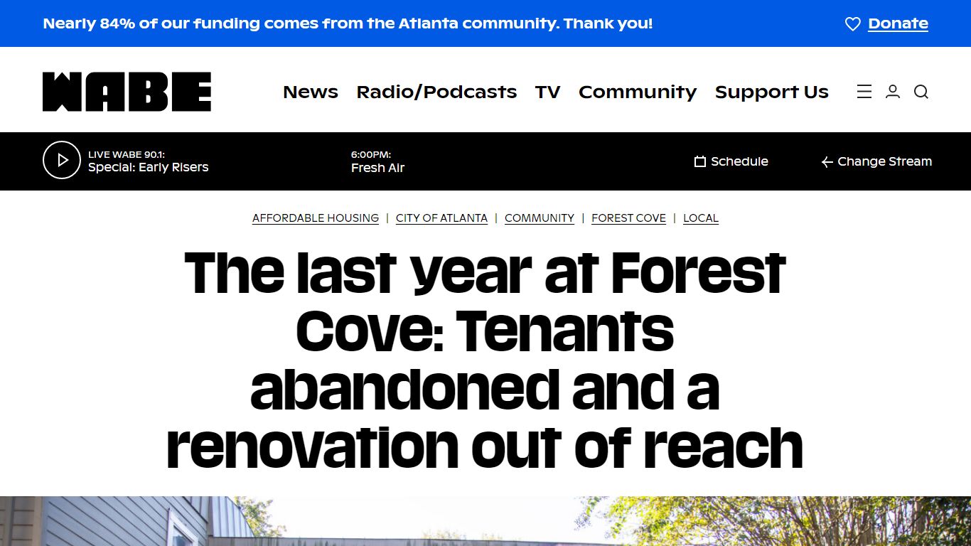 The last year at Forest Cove: Tenants abandoned and a renovation ... - WABE